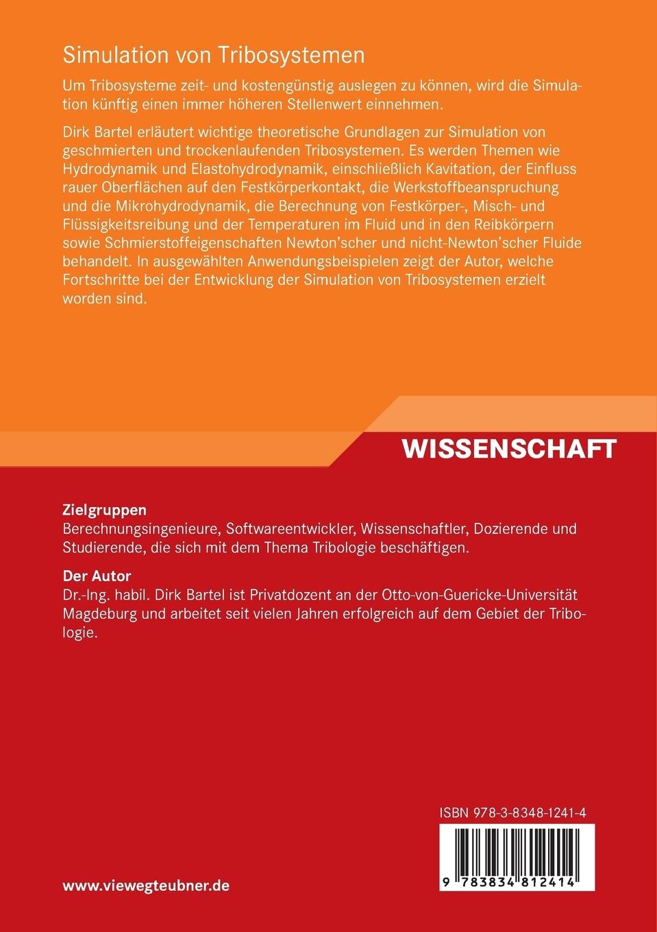 Rückseitencover Simulation von Tribosystemen