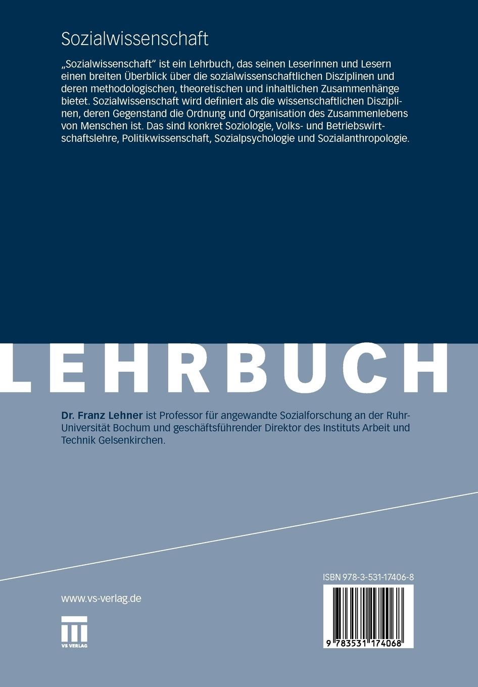 Rückseitencover Sozialwissenschaft