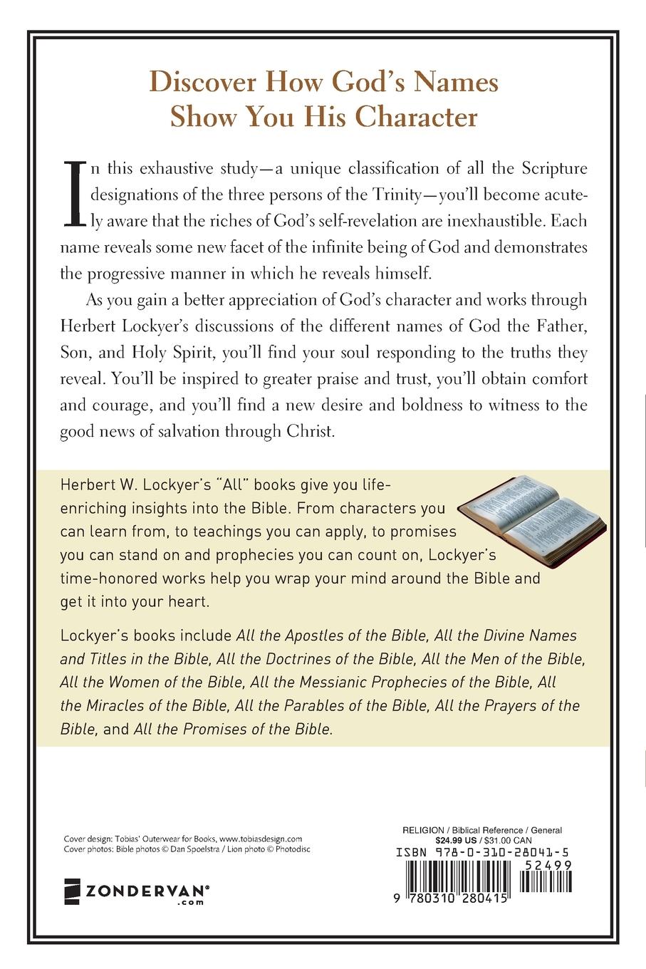 Rückseitencover All the Divine Names and Titles in the Bible