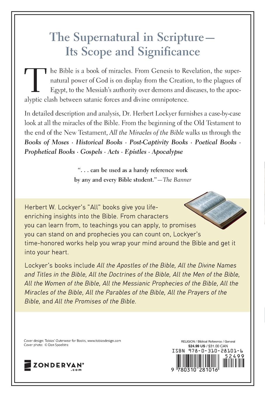 Rückseitencover All the Miracles of the Bible