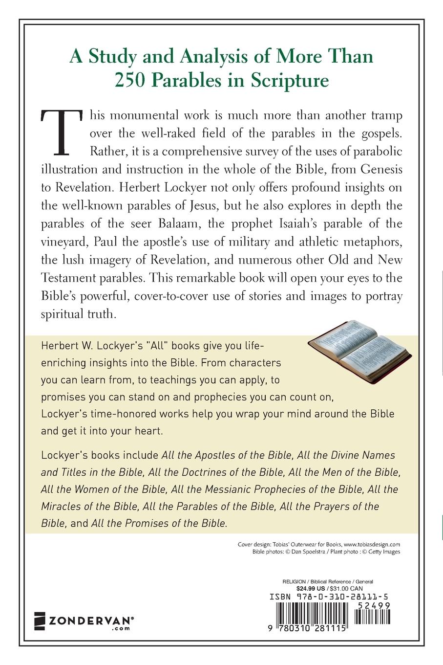 Rückseitencover All the Parables of the Bible
