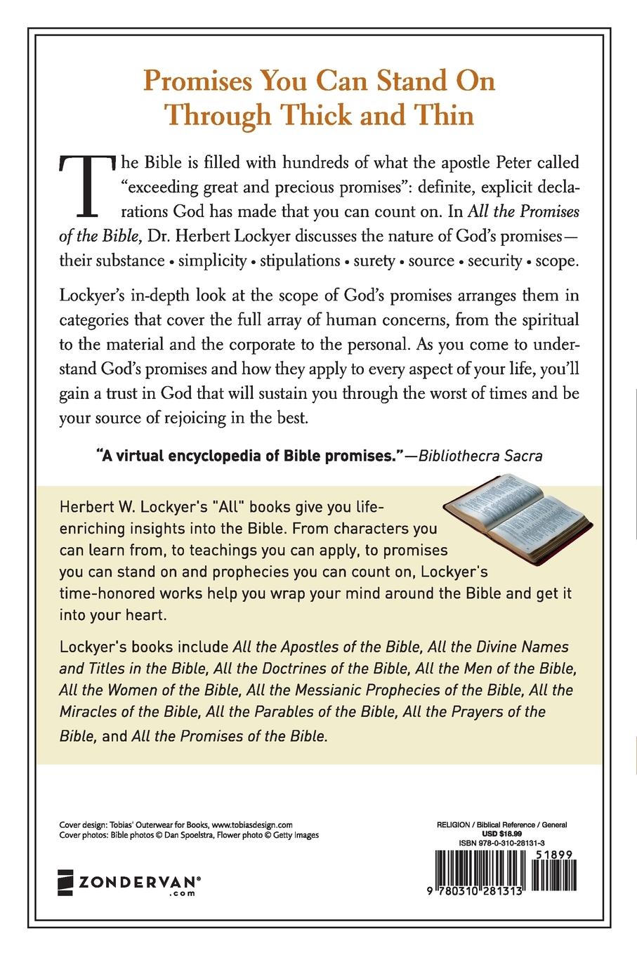 Rückseitencover All the Promises of the Bible