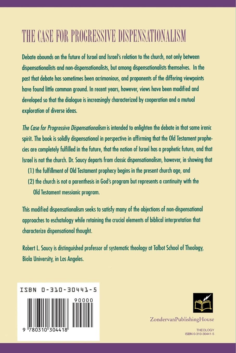 Rückseitencover The Case for Progressive Dispensationalism