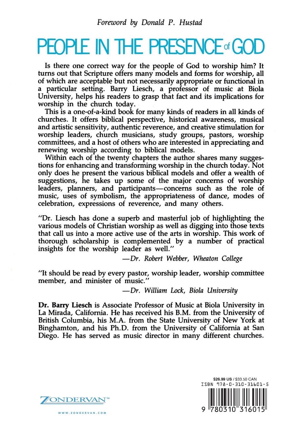 Rückseitencover People in the Presence of God