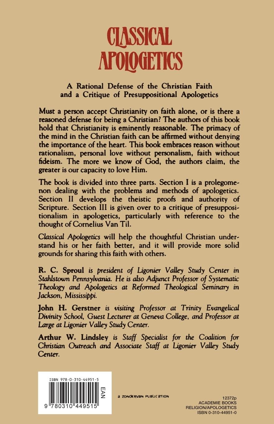 Rückseitencover The Classical Apologetics