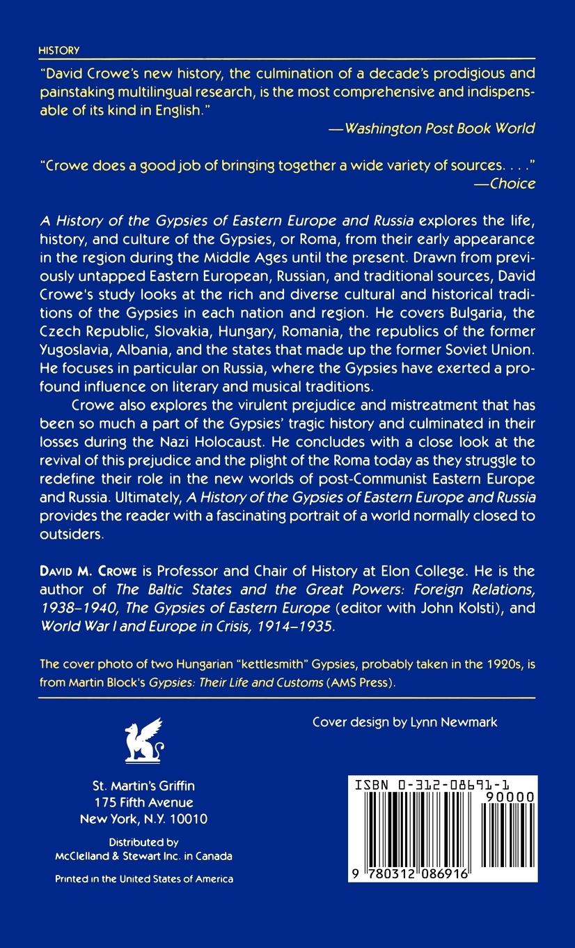 Rückseitencover A History of the Gypsies of Eastern Europe and Russia