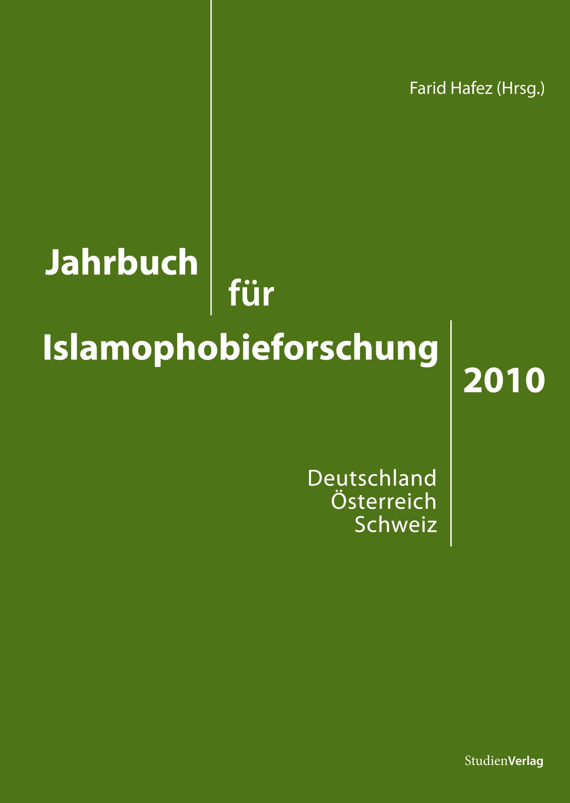 Vorderes Coverbild Jahrbuch für Islamophobieforschung 2010