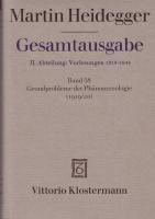 Vorderes Coverbild Gesamtausgabe Abt. 2 Vorlesungen Bd. 58. Grundprobleme der Phänomenologie