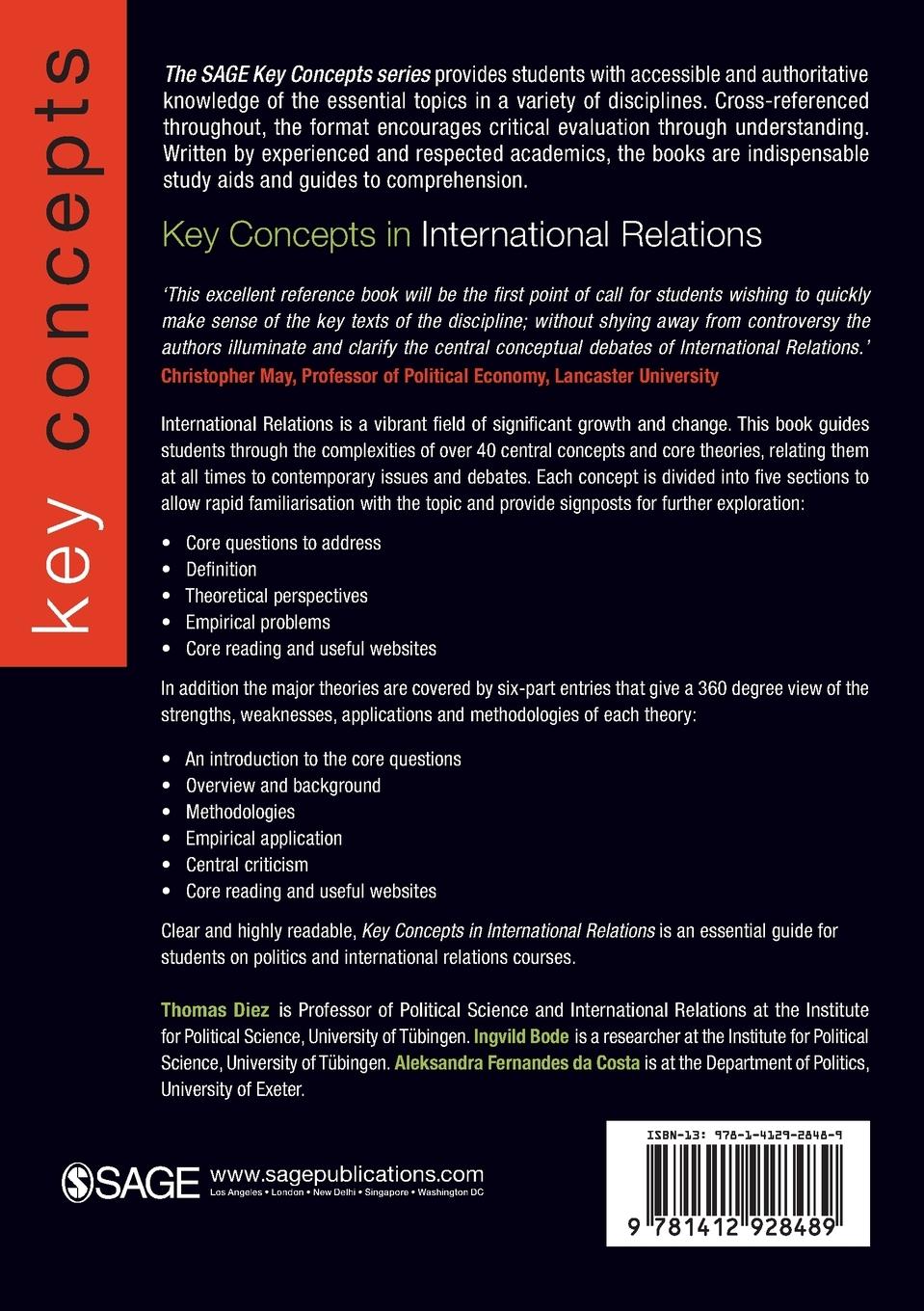 Rückseitencover Key Concepts in International Relations