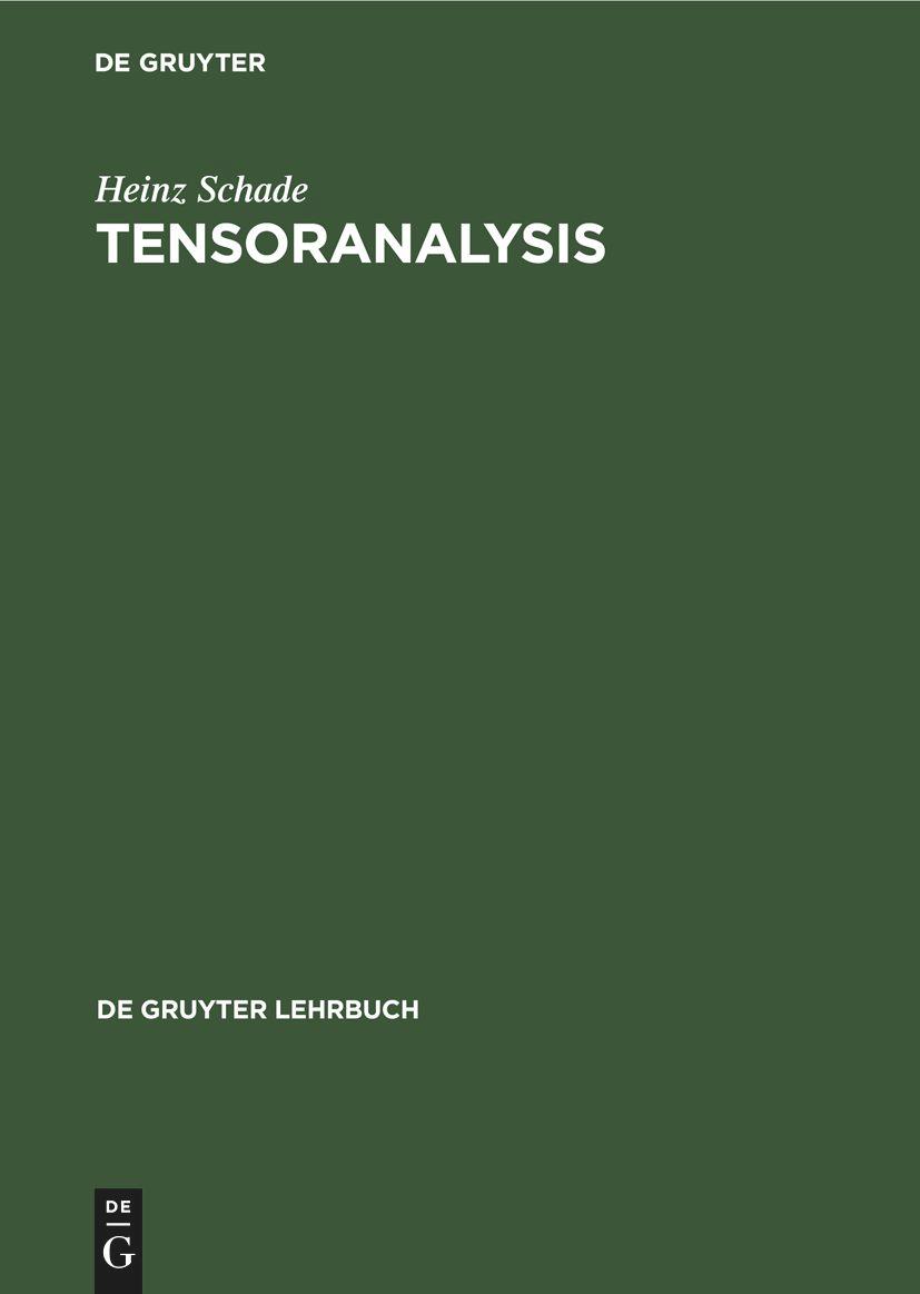 Vorderes Coverbild Tensoranalysis
