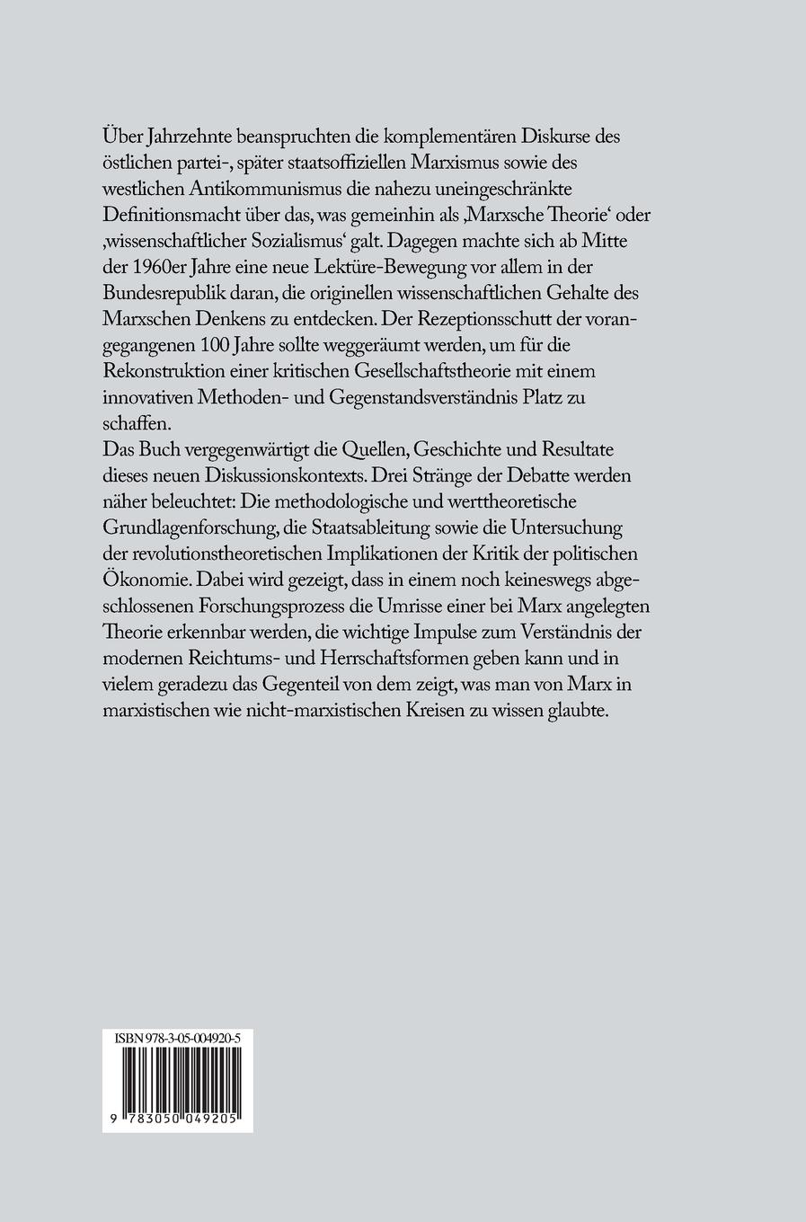 Rückseitencover Marx im Westen