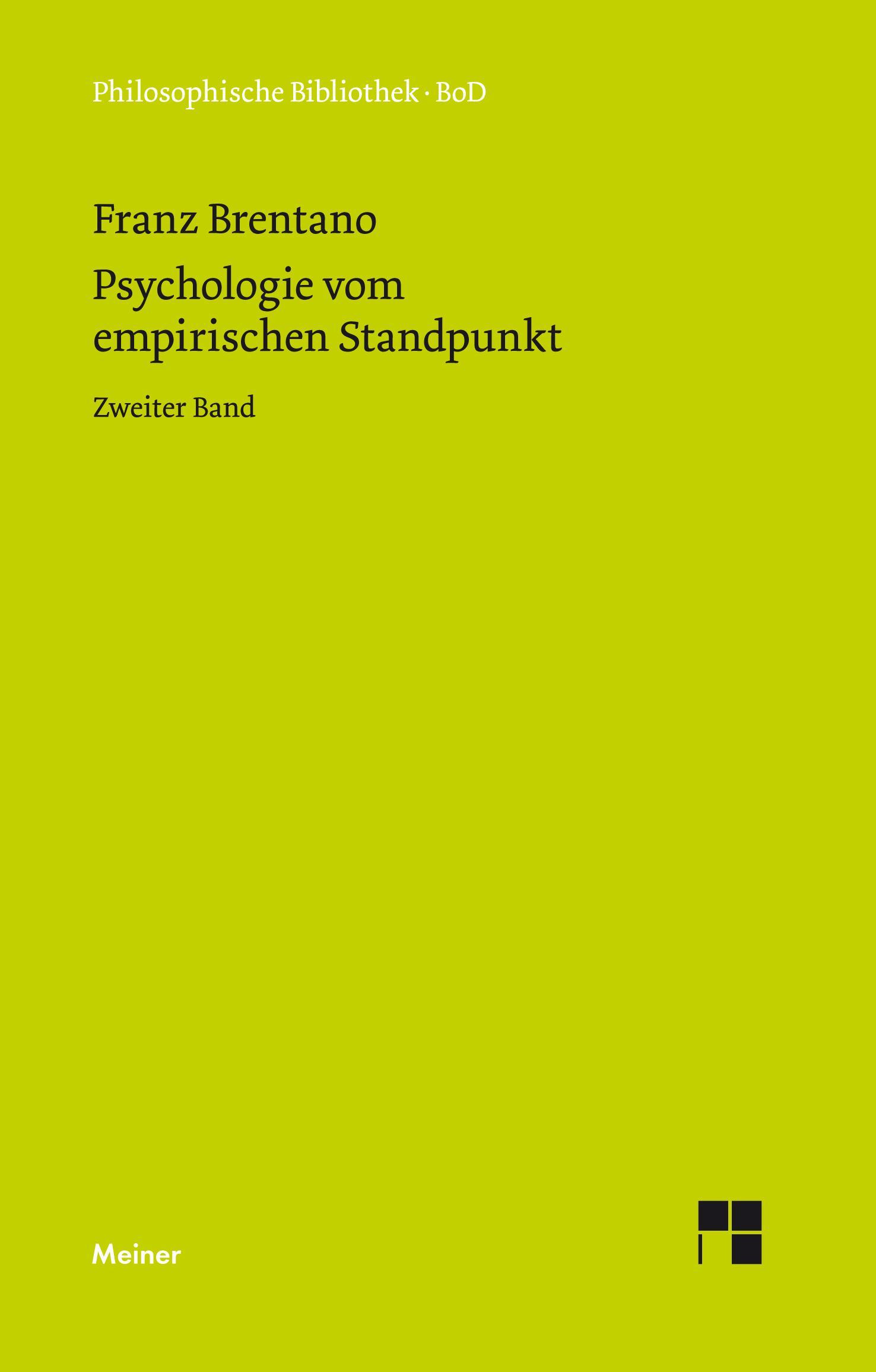 Vorderes Coverbild Psychologie vom empirischen Standpunkt