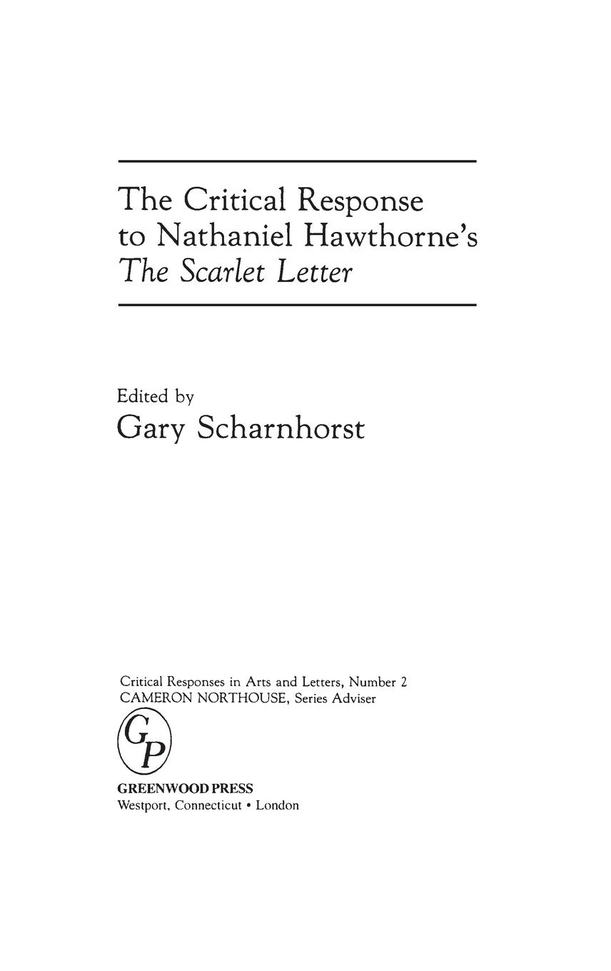 Vorderes Coverbild The Critical Response to Nathaniel Hawthorne's The Scarlet Letter