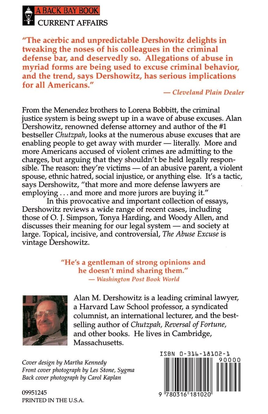 Rückseitencover The Abuse Excuse