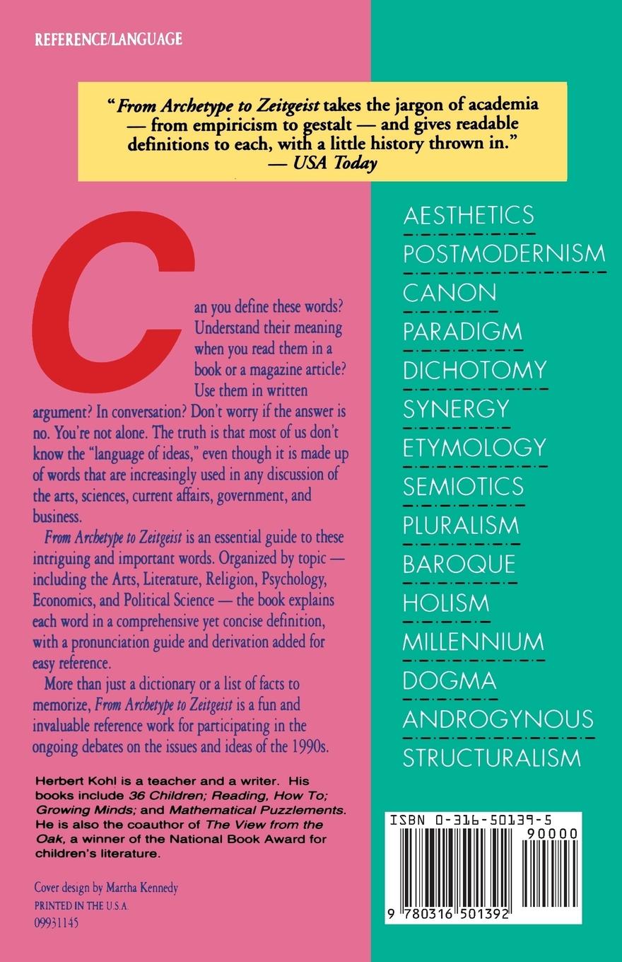 Rückseitencover From Archetype to Zeitgeist