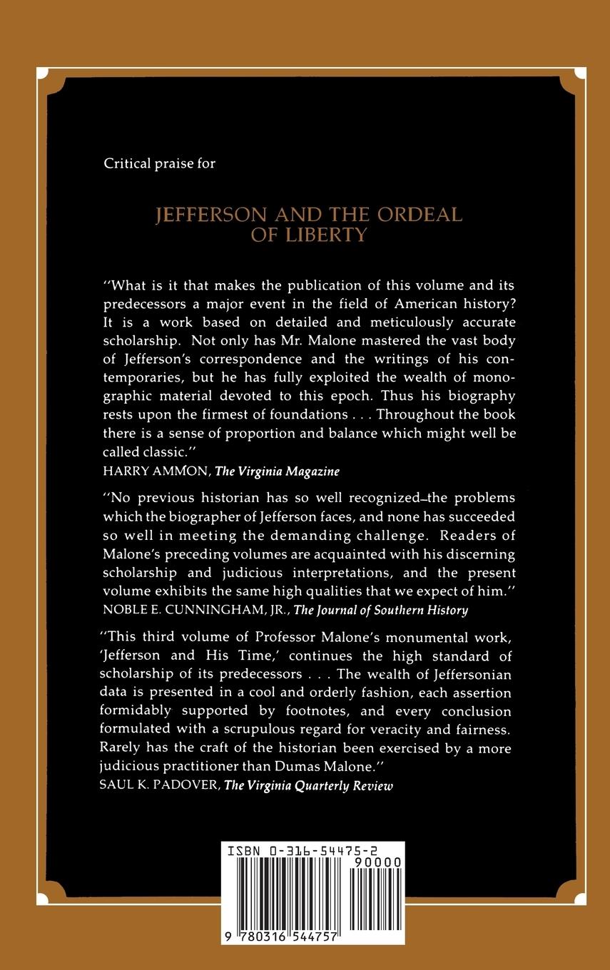 Rückseitencover Jefferson and the Ordeal of Liberty - Volume III