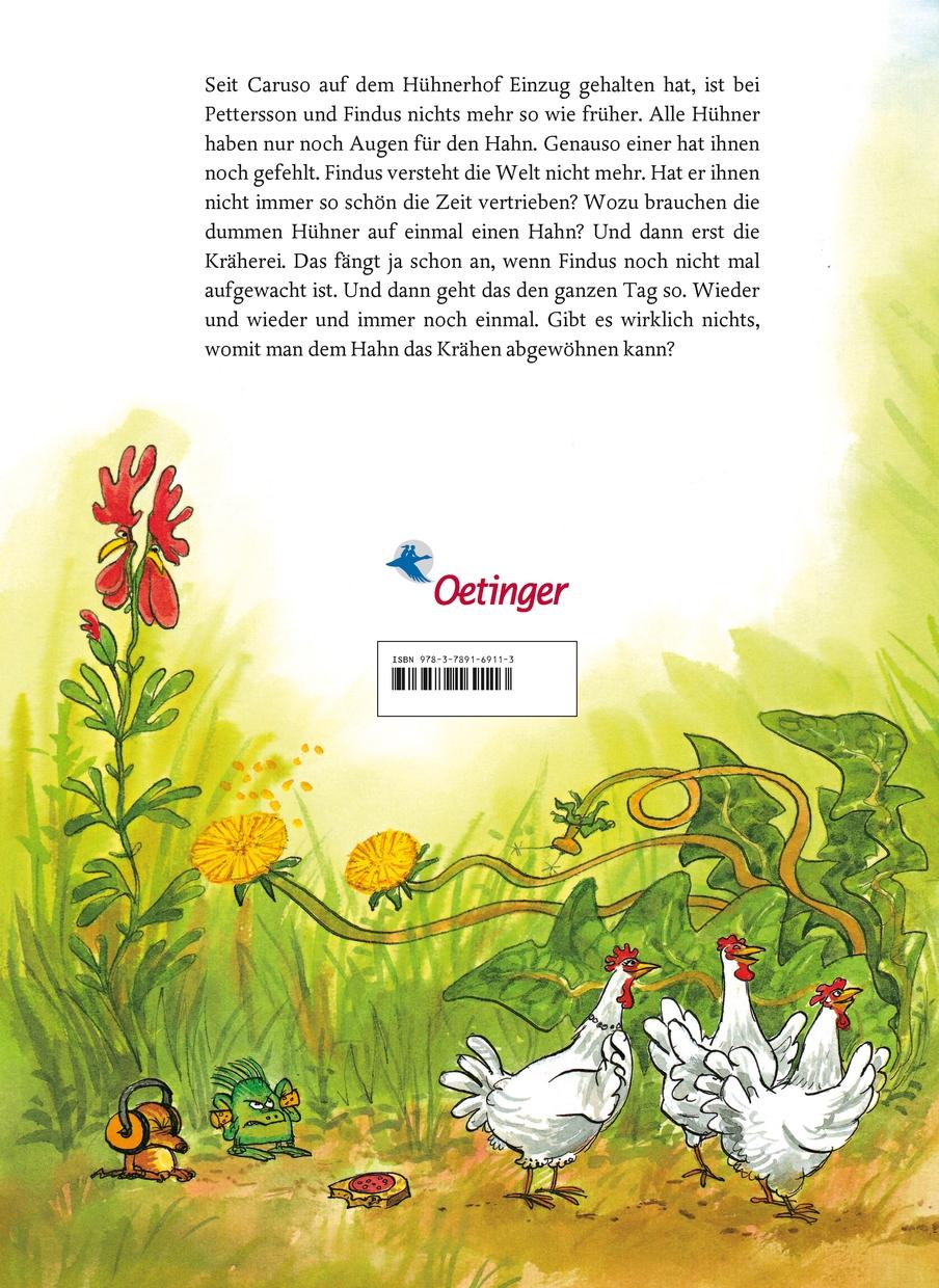 Rückseitencover Pettersson und Findus. Findus und der Hahn im Korb