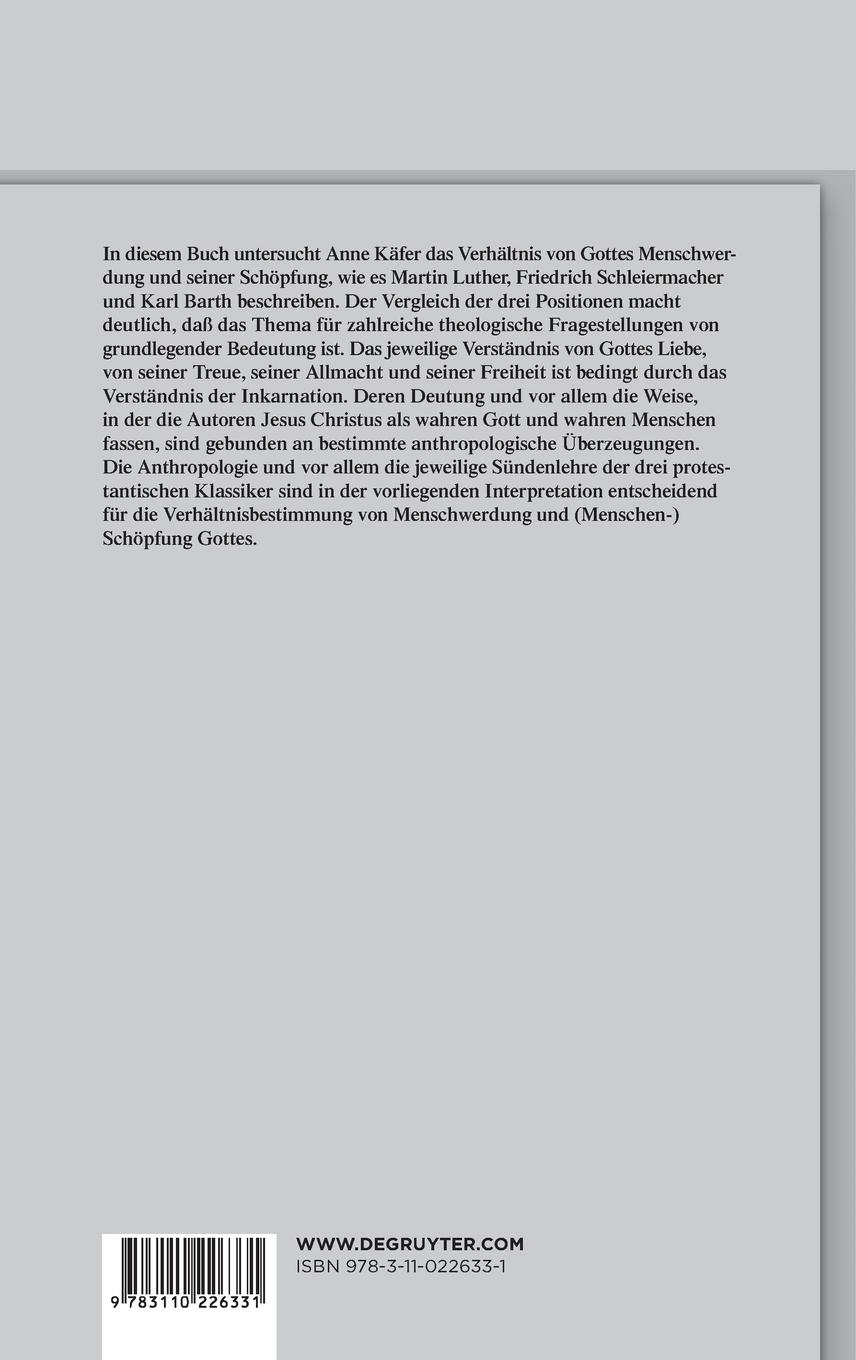 Rückseitencover Inkarnation und Schöpfung