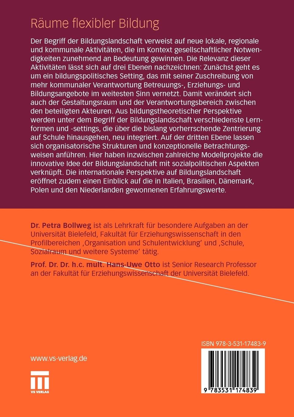 Rückseitencover Räume flexibler Bildung