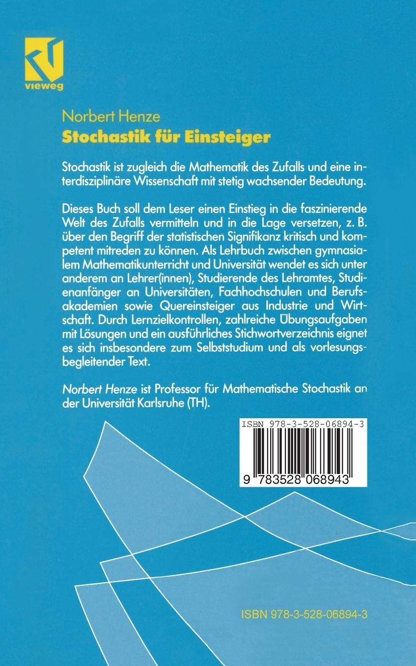 Rückseitencover Stochastik für Einsteiger