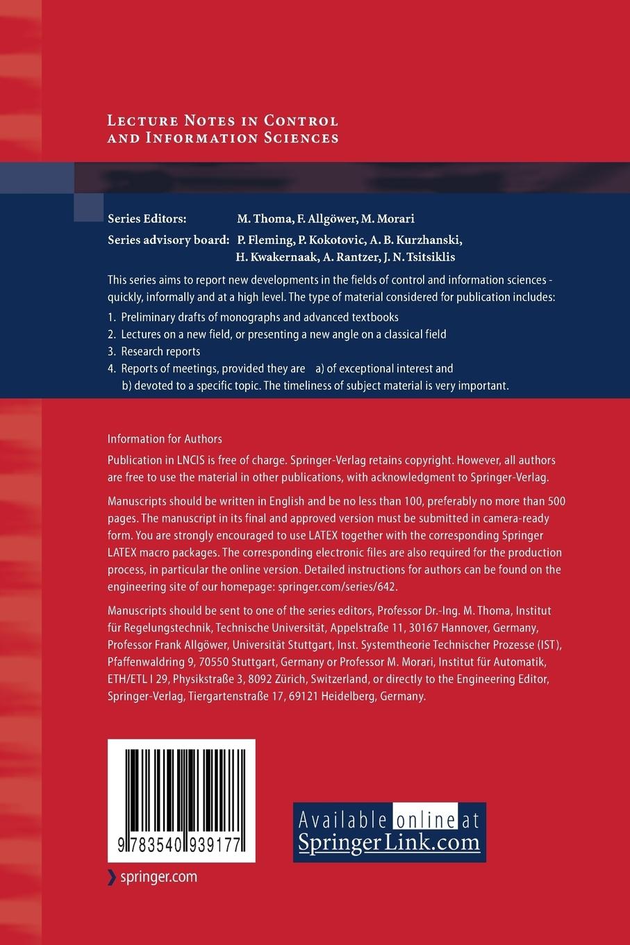 Rückseitencover Perspectives in Mathematical System Theory, Control, and Signal Processing