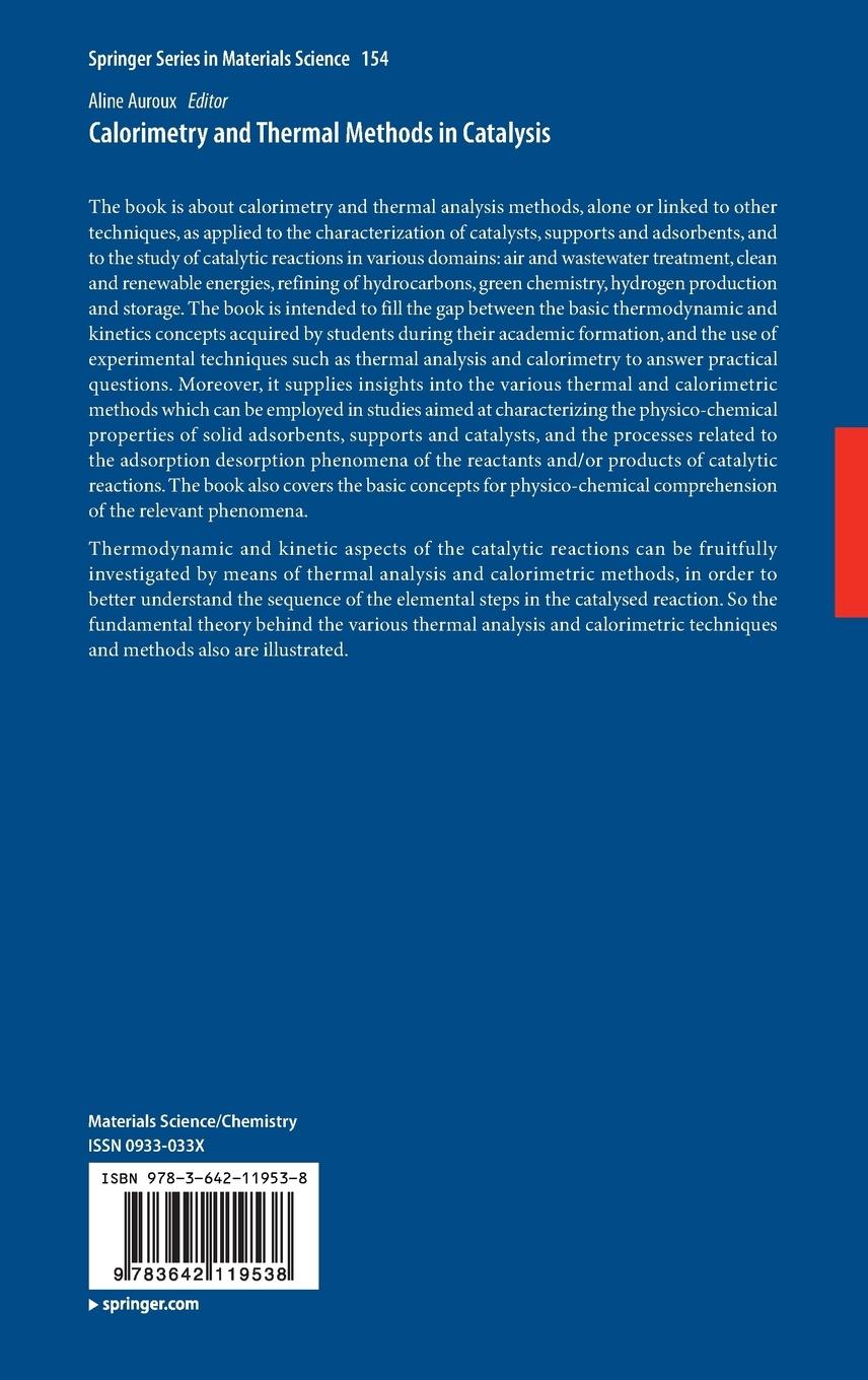 Rückseitencover Calorimetry and Thermal Methods in Catalysis