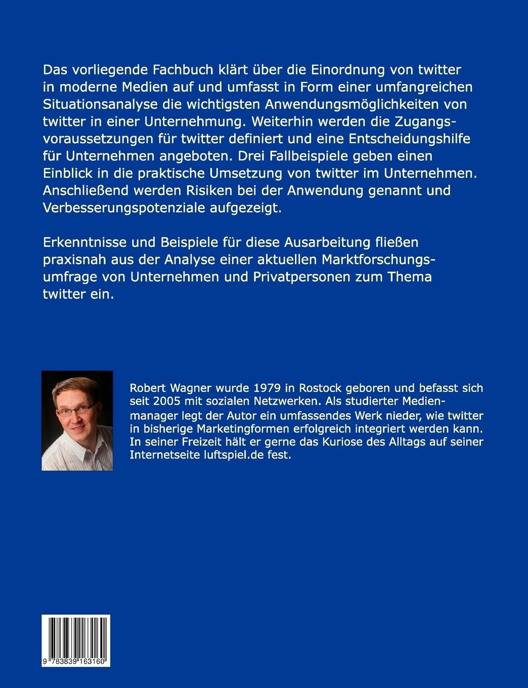 Rückseitencover twitter im Unternehmen