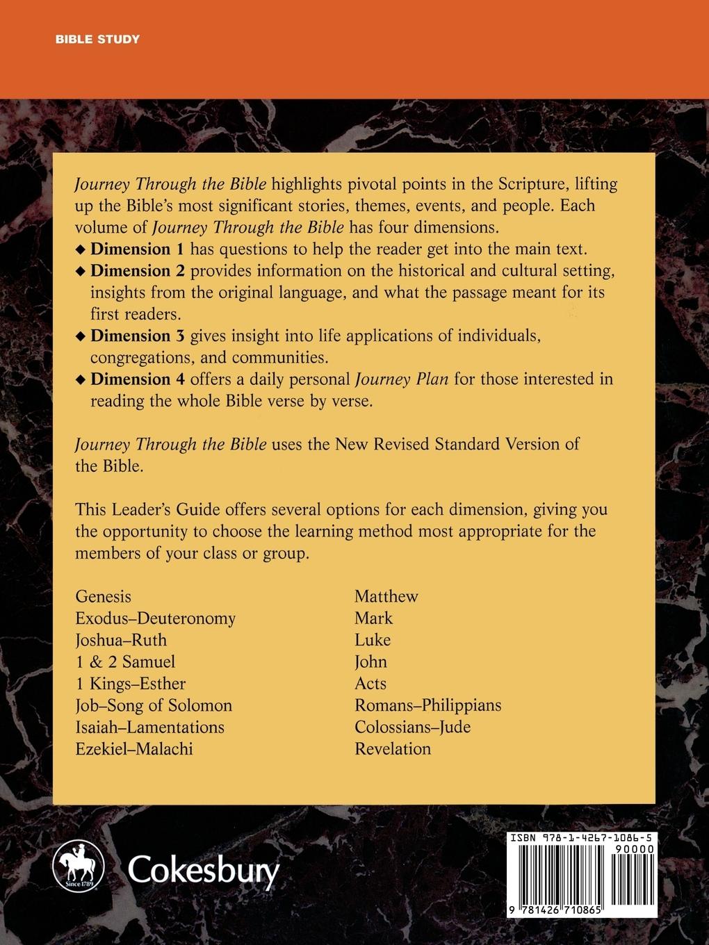 Rückseitencover Journey Through the Bible Volume 11, Luke Leader's Guide