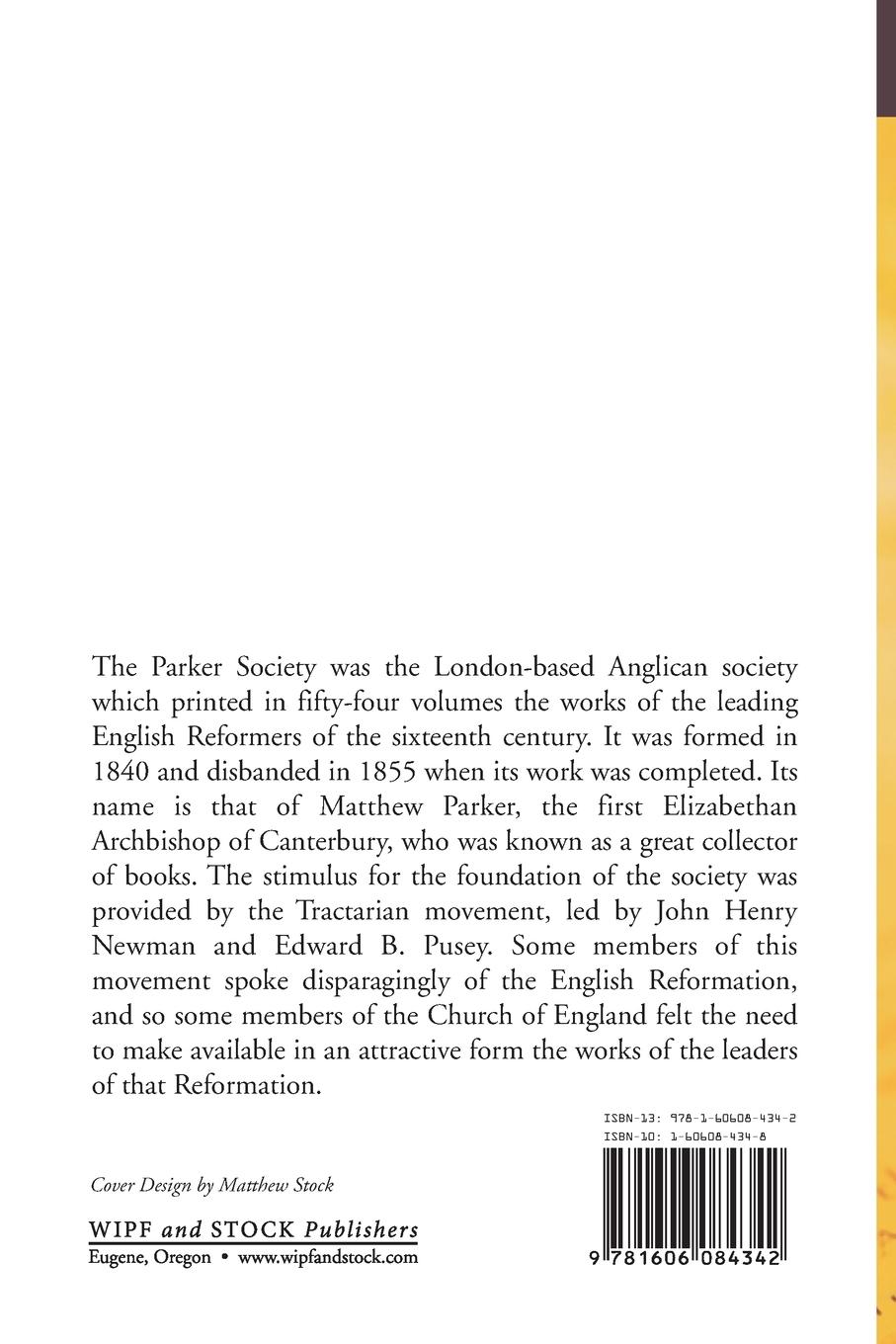 Rückseitencover The Early Writings of John Hooper, D. D., Lord Bishop of Gloucester and Worcester, Martyr, 1555