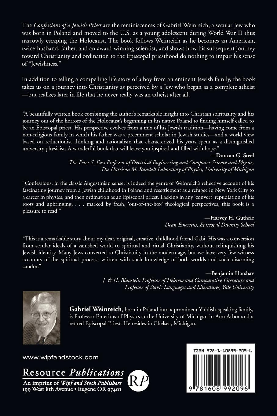 Rückseitencover Confessions of a Jewish Priest