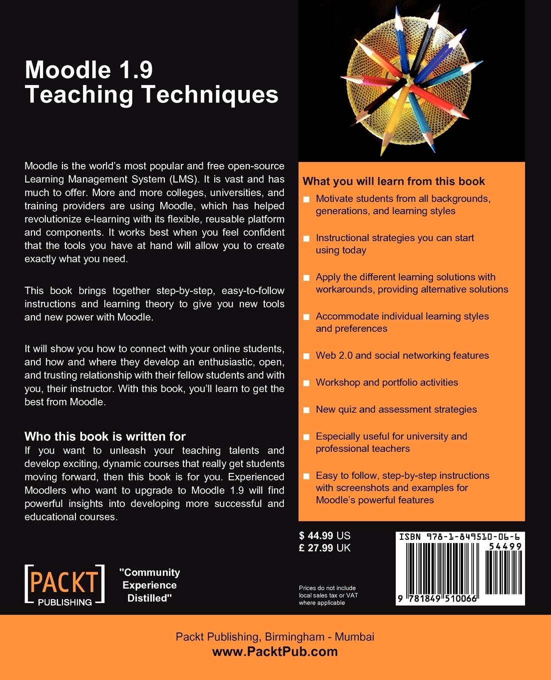 Rückseitencover Moodle 1.9 Teaching Techniques