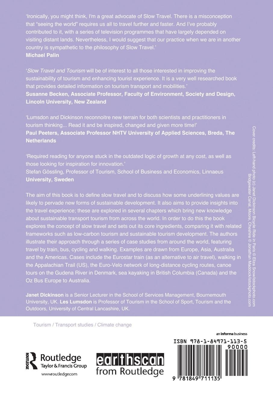 Rückseitencover Slow Travel and Tourism