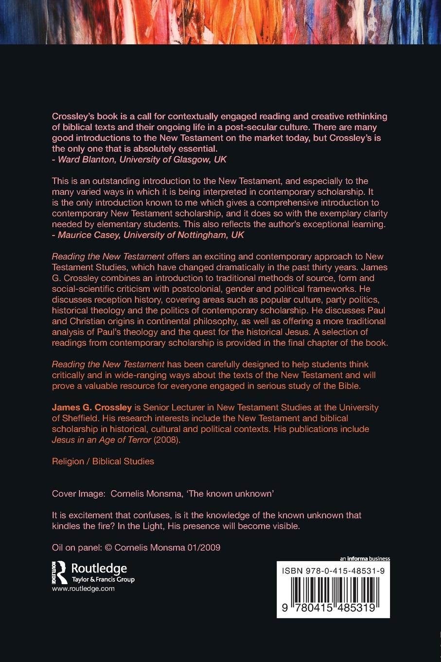 Rückseitencover Reading the New Testament