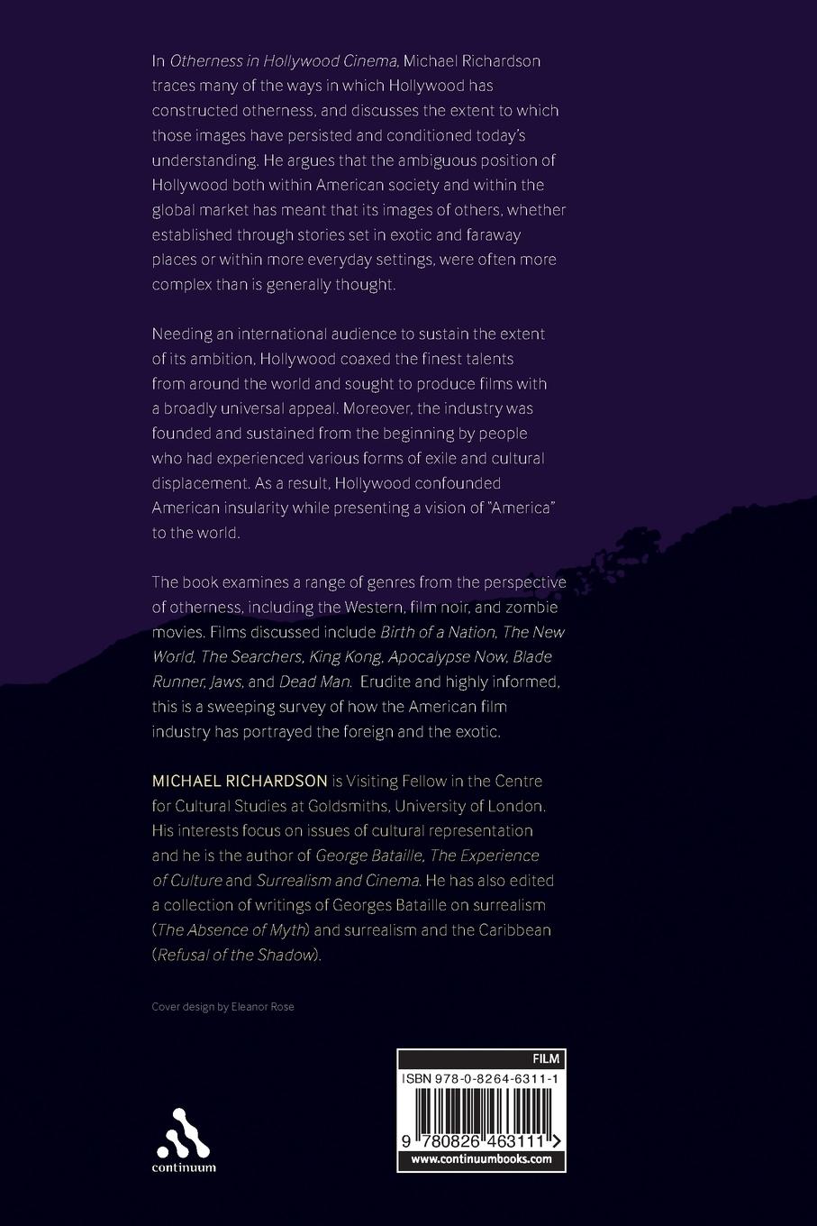 Rückseitencover Otherness in Hollywood Cinema