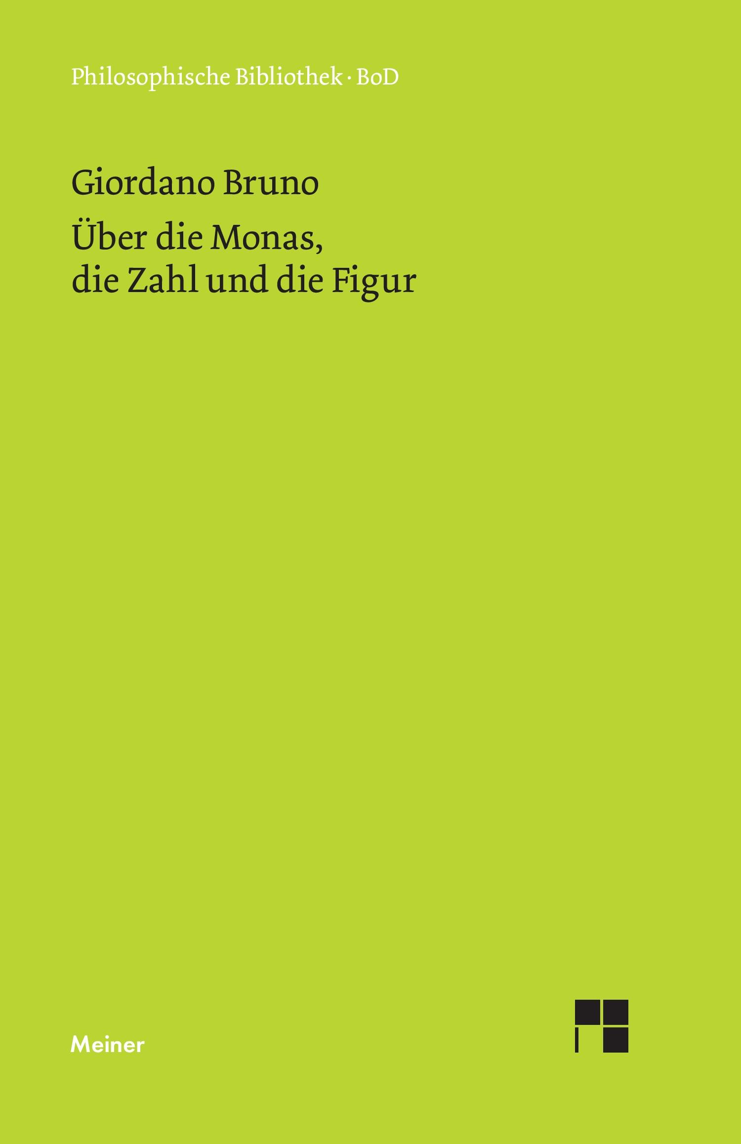 Vorderes Coverbild Über die Monas, die Zahl und die Figur