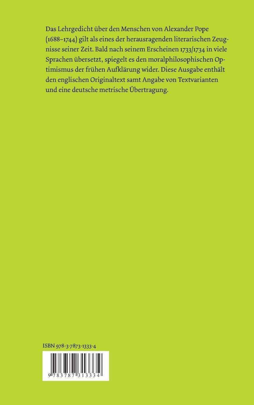 Rückseitencover Vom Menschen