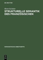 Vorderes Coverbild Strukturelle Semantik des Französischen