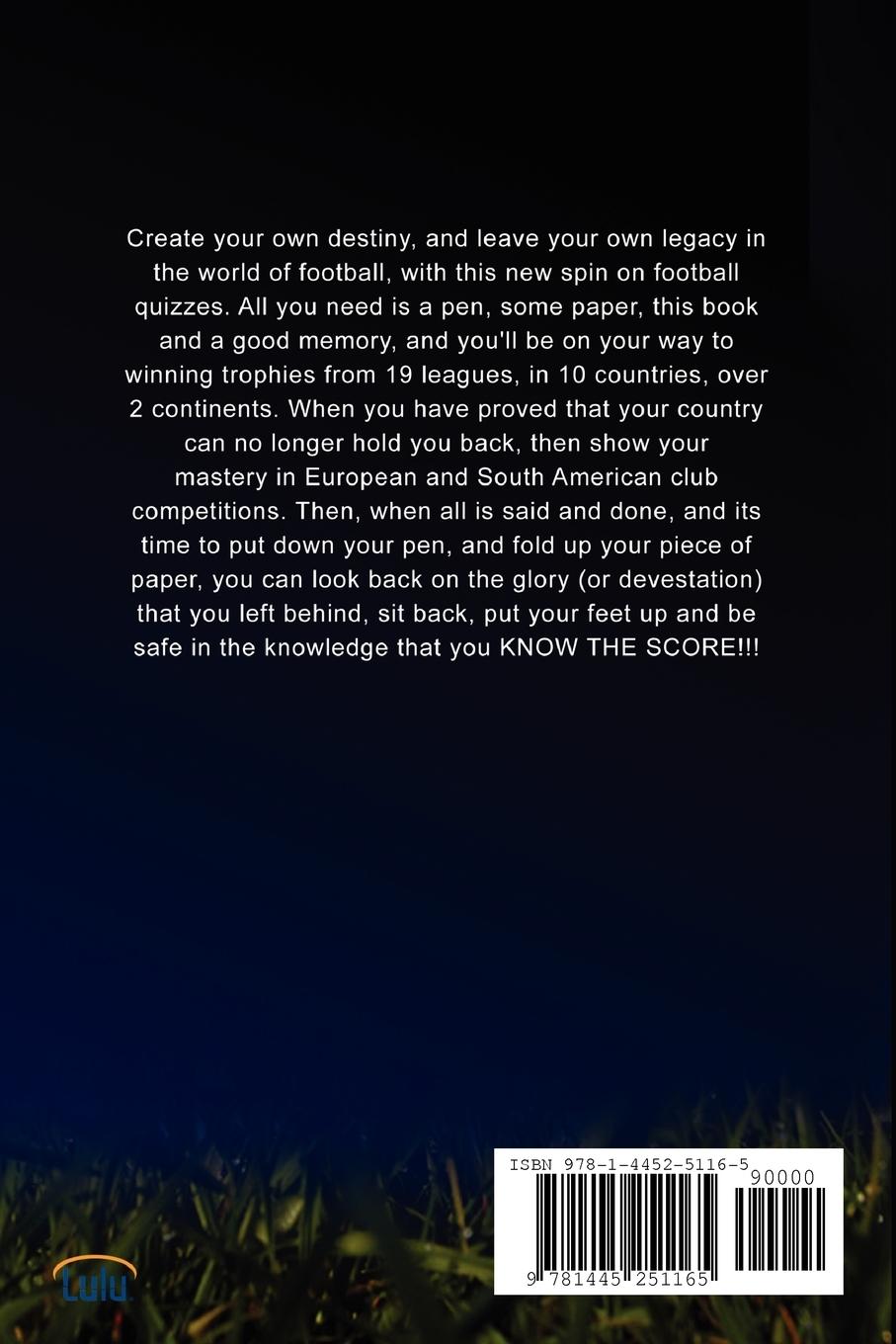 Rückseitencover KNOW THE SCORE