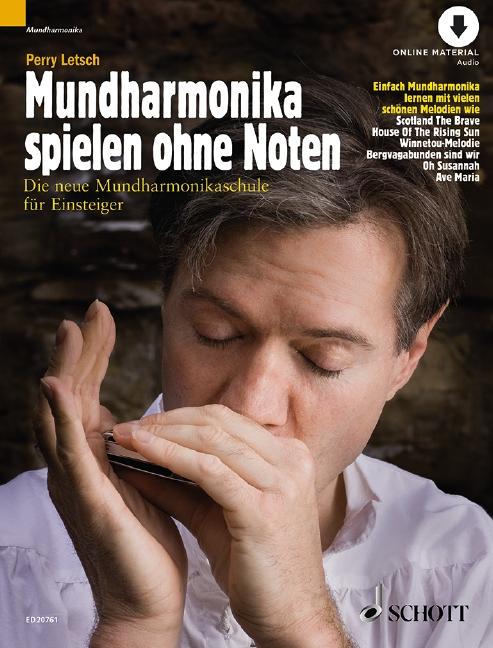 Vorderes Coverbild Mundharmonika spielen ohne Noten