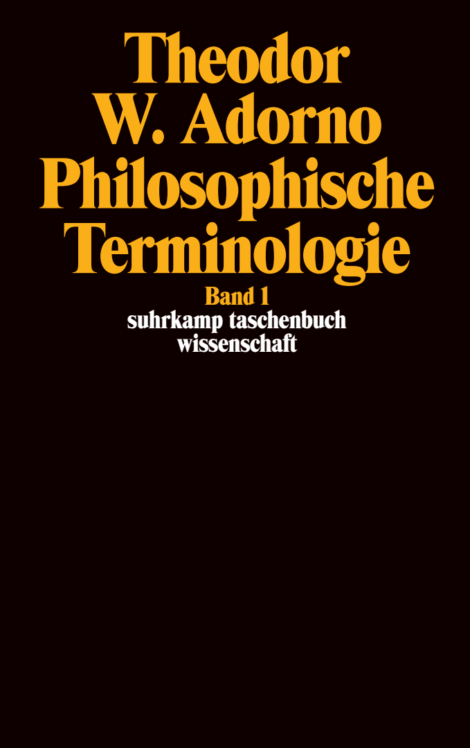 Vorderes Coverbild Philosophische Terminologie I