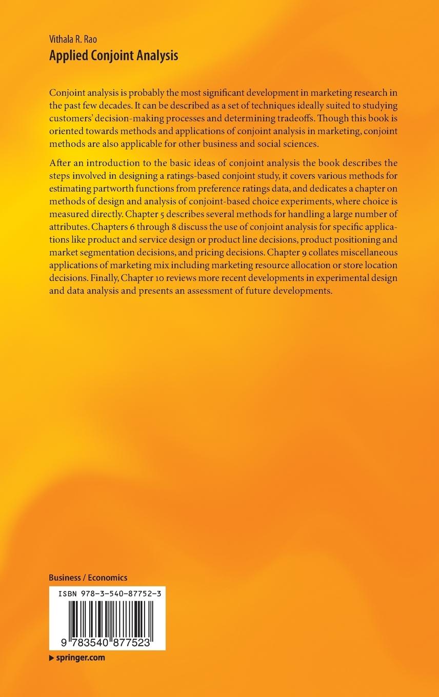 Rückseitencover Applied Conjoint Analysis
