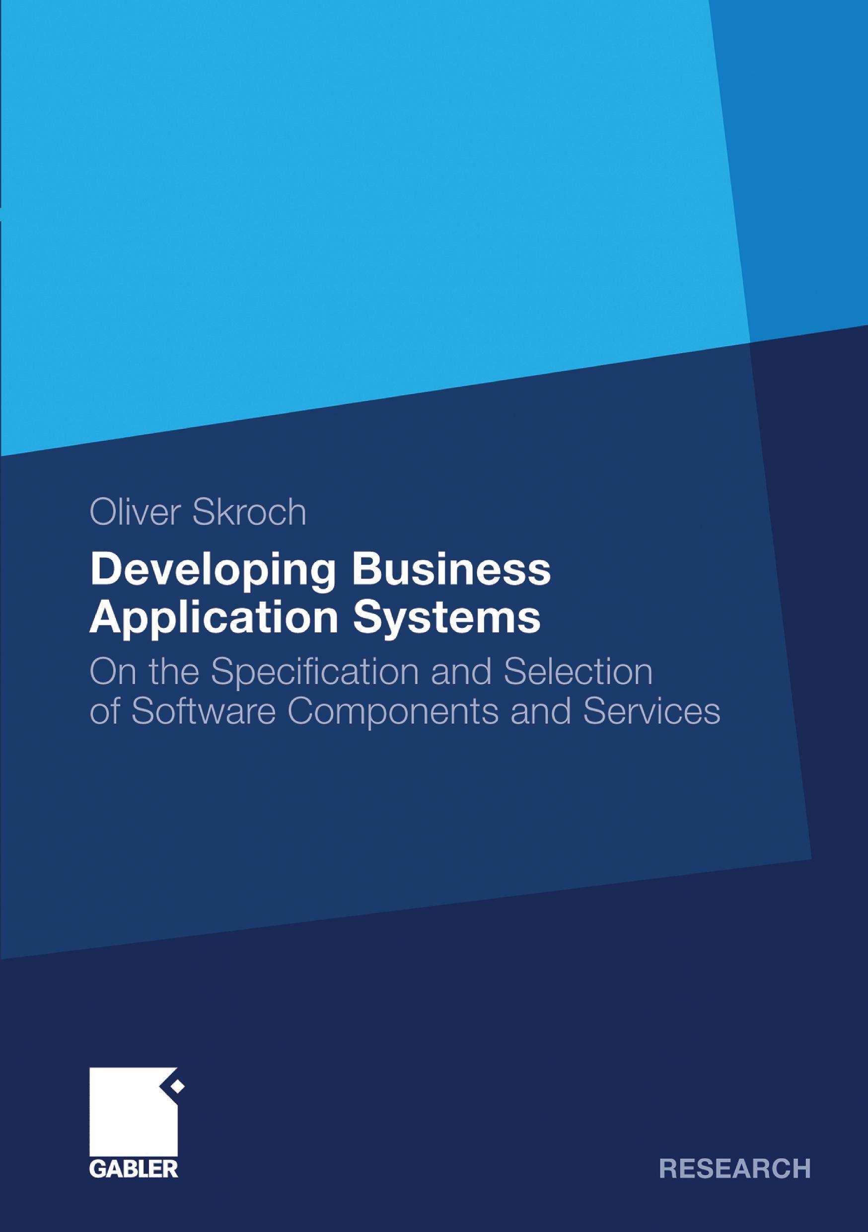 Vorderes Coverbild Developing Business Application Systems