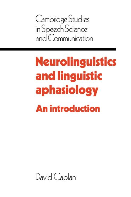 Vorderes Coverbild Neurolinguistics and Linguistic Aphasiology