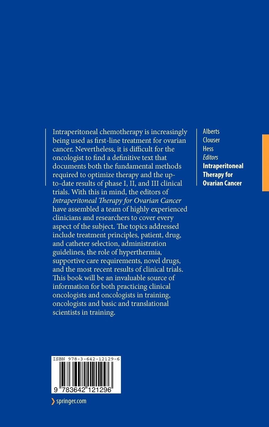 Rückseitencover Intraperitoneal Therapy for Ovarian Cancer