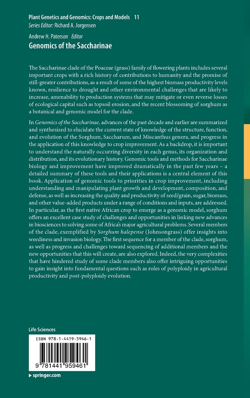 Rückseitencover Genomics of the Saccharinae