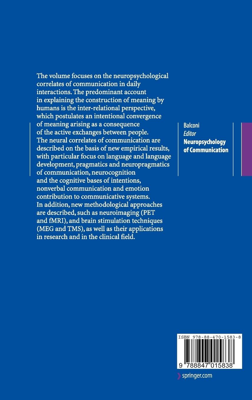 Rückseitencover Neuropsychology of Communication