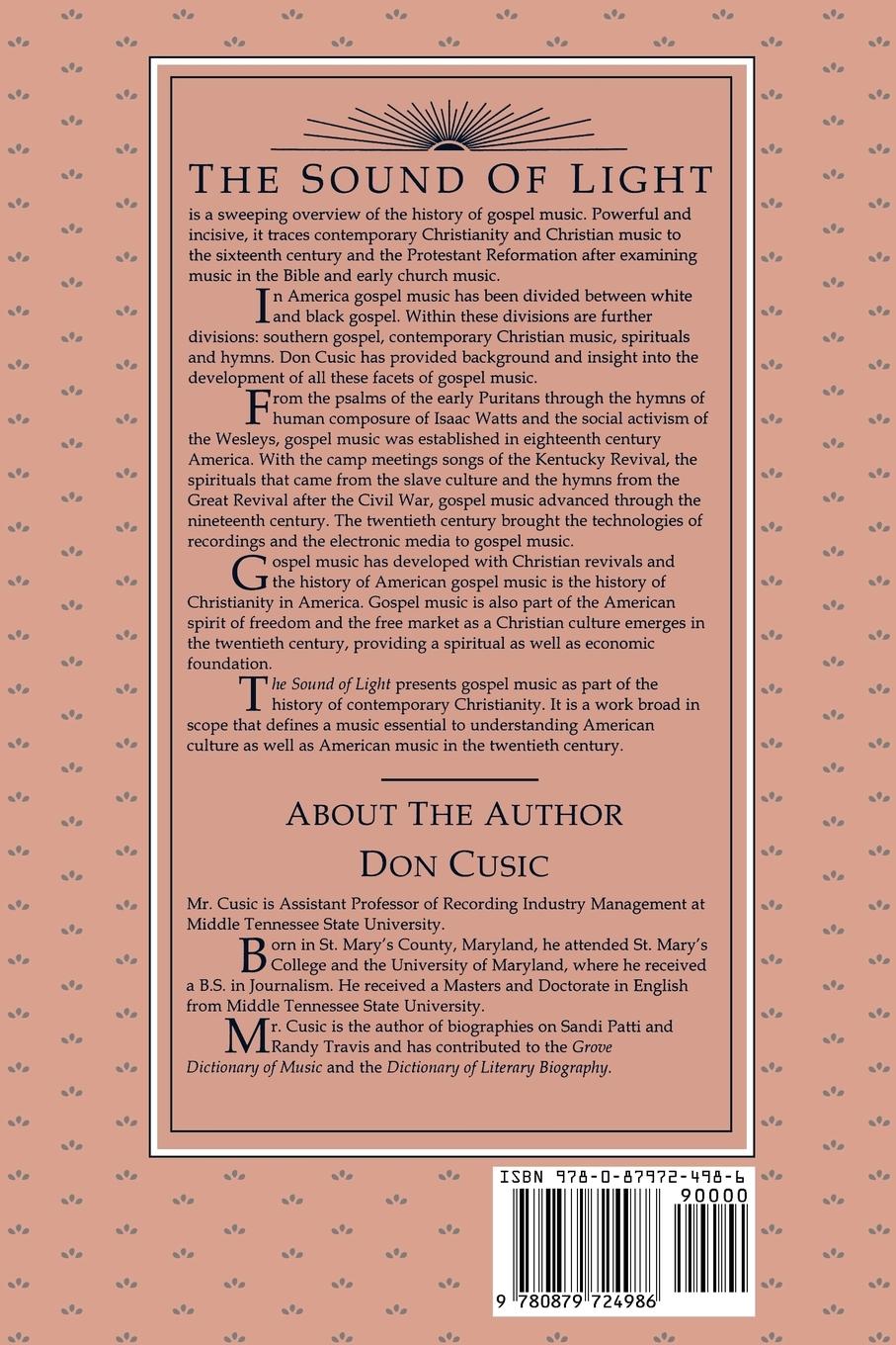 Rückseitencover The Sound of Light