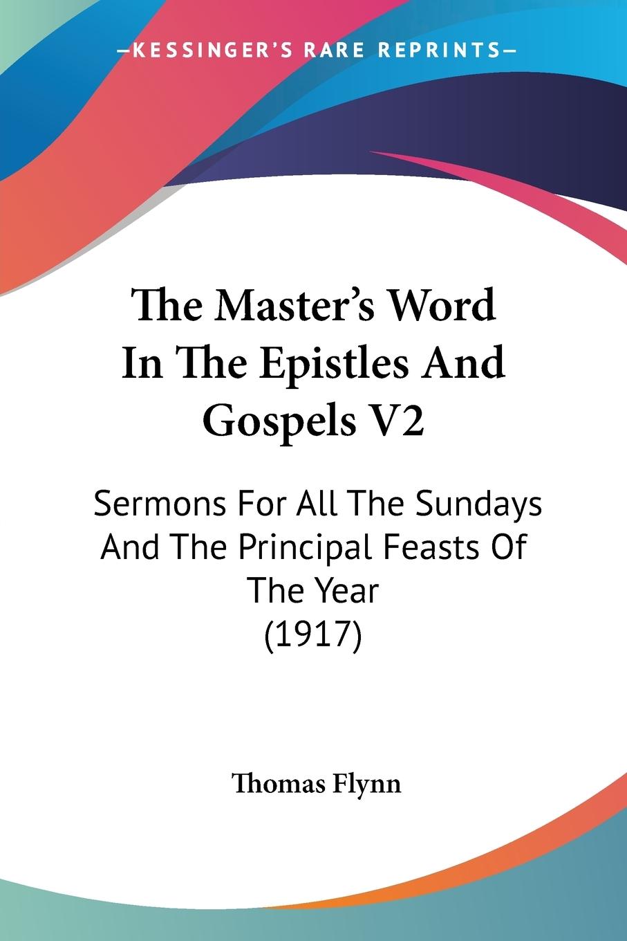 Vorderes Coverbild The Master's Word In The Epistles And Gospels V2