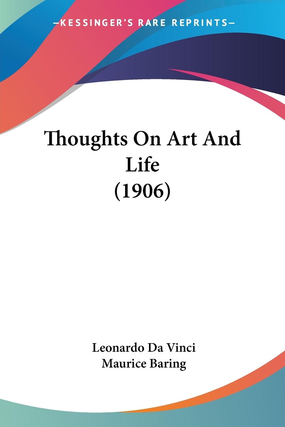 Vorderes Coverbild Thoughts On Art And Life (1906)