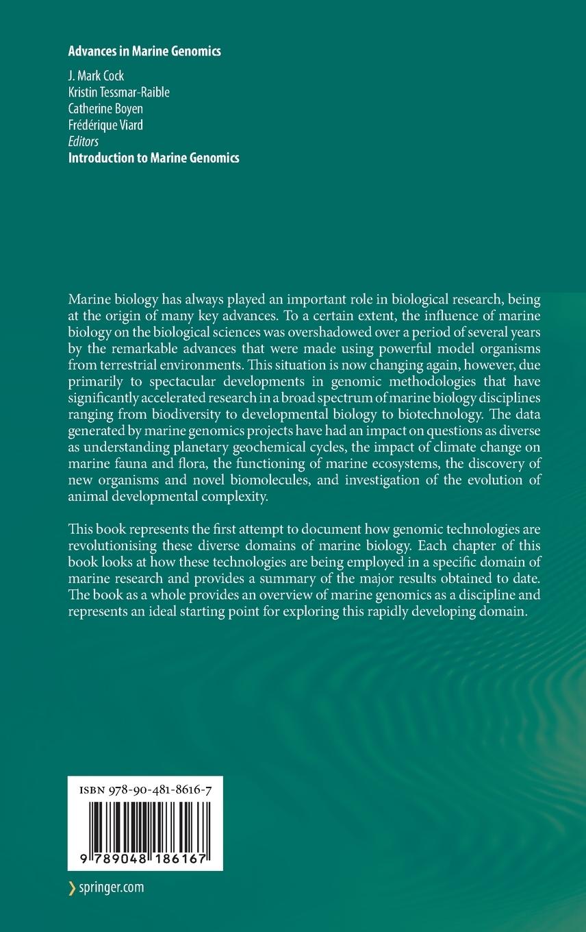 Rückseitencover Introduction to Marine Genomics